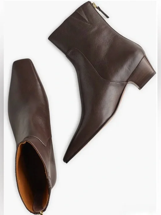 NWT! MADEWELL Women’s The Lexie Ankle Boot Turkish Coffee Leather Size 9 no box! - Picture 3 of 16